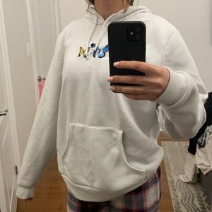 white butterfly hoodie